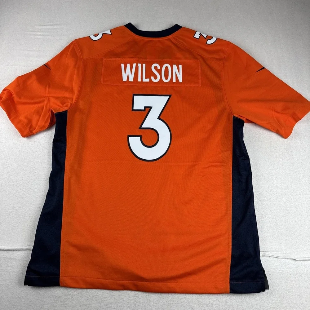 Russell Wilson Denver Broncos Mens Nike On-Field NFL Jersey Large Orange